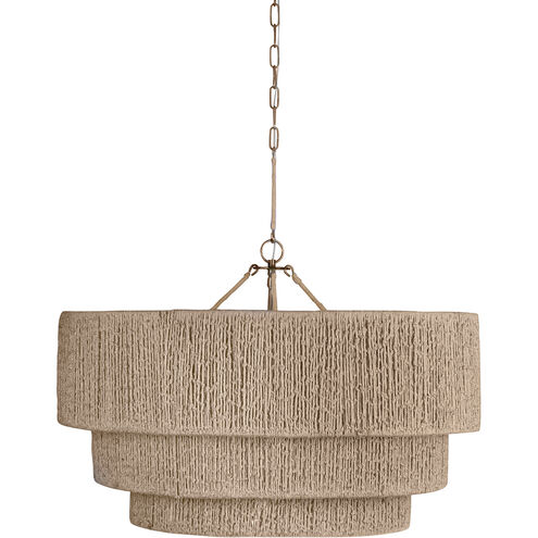 Reza 1 Light 34 inch Patina Brass Chandelier Ceiling Light