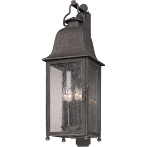 Larchmont 4 Light 32 inch Aged Pewter Outdoor Wall Sconce