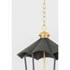 Wildomar 3 Light 13.5 inch Vintage Gold Leaf and French Iron Indoor Lantern Ceiling Light