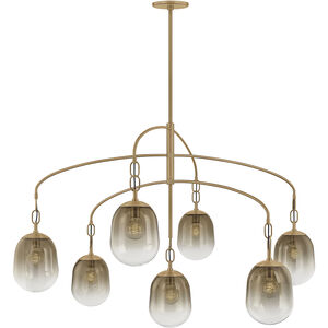 Harvey 7 Light 59 inch Patina Brass Chandelier Ceiling Light
