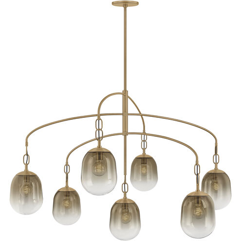 Harvey 7 Light 59 inch Patina Brass Chandelier Ceiling Light