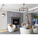 Emerson 5 Light 32 inch Soft Off Black and Brushed Brass Chandelier Ceiling Light