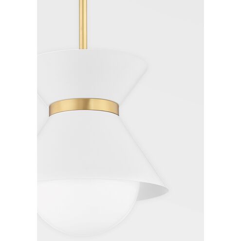 Scout 1 Light 20 inch Soft White/Patina Brass Pendant Ceiling Light, Large