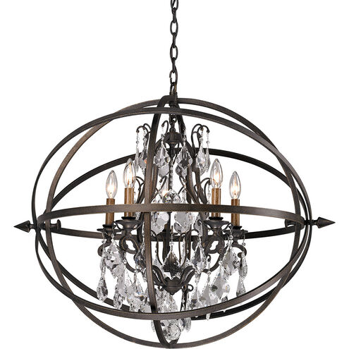 Byron 5 Light 26.25 inch Vintage Bronze Chandelier Ceiling Light