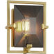 Prism 1 Light 7 inch Gold Leaf ADA Wall Sconce Wall Light