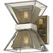 Expression LED 5.25 inch Silver Leaf Bath And Vanity Wall Light, Clear Glass