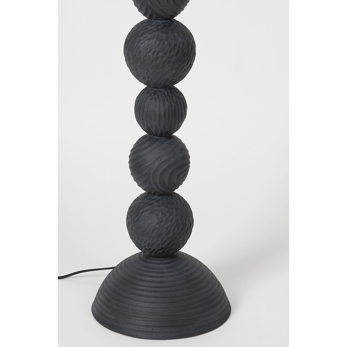 Miela 64 inch 15.00 watt Forged Iron/Ceramic Black Motif Table Lamp Portable Light