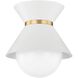 Scout 1 Light 10 inch Soft White/Patina Brass Flush Mount Ceiling Light