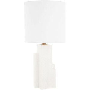 Leland 26 inch 75.00 watt Patina Brass Table Lamp Portable Light