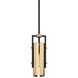 Emerson 1 Light 4.75 inch Soft Black and Brushed Brass Pendant Ceiling Light