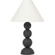 Miela 30 inch 15.00 watt Forged Iron/Ceramic Black Motif Table Lamp Portable Light