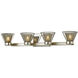 Wink LED 27.5 inch Silver Leaf Bath And Vanity Wall Light, Clear Glass