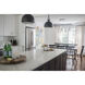 Citizen 5 Light 45 inch Graphite And Polished Nickel Linear Ceiling Light, Clear Pressed Glass