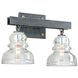 Menlo Park 2 Light 15.25 inch Old Silver Bath and Vanity Wall Light