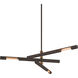 Hendrix 3 Light 44 inch Bronze Chandelier Ceiling Light