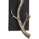 Adirondack 1 Light 4.75 inch Graphite And Silver Leaf Wall Sconce Wall Light