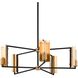 Emerson 5 Light 32 inch Soft Off Black and Brushed Brass Chandelier Ceiling Light