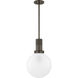 Tobias 1 Light 11.75 inch Bronze Pendant Ceiling Light