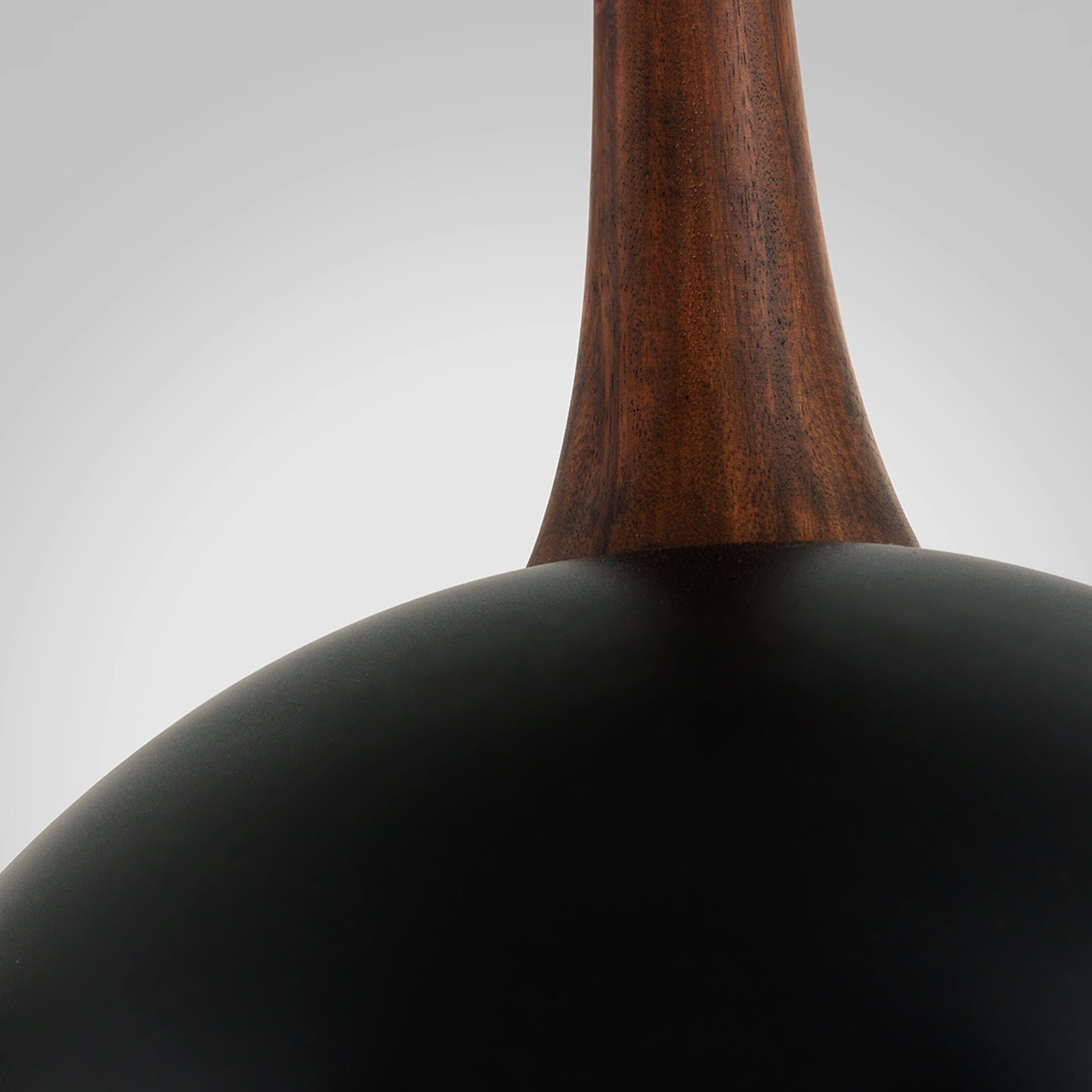 Cadet 1 Light 21 inch Black And Natural Acacia Pendant Ceiling Light