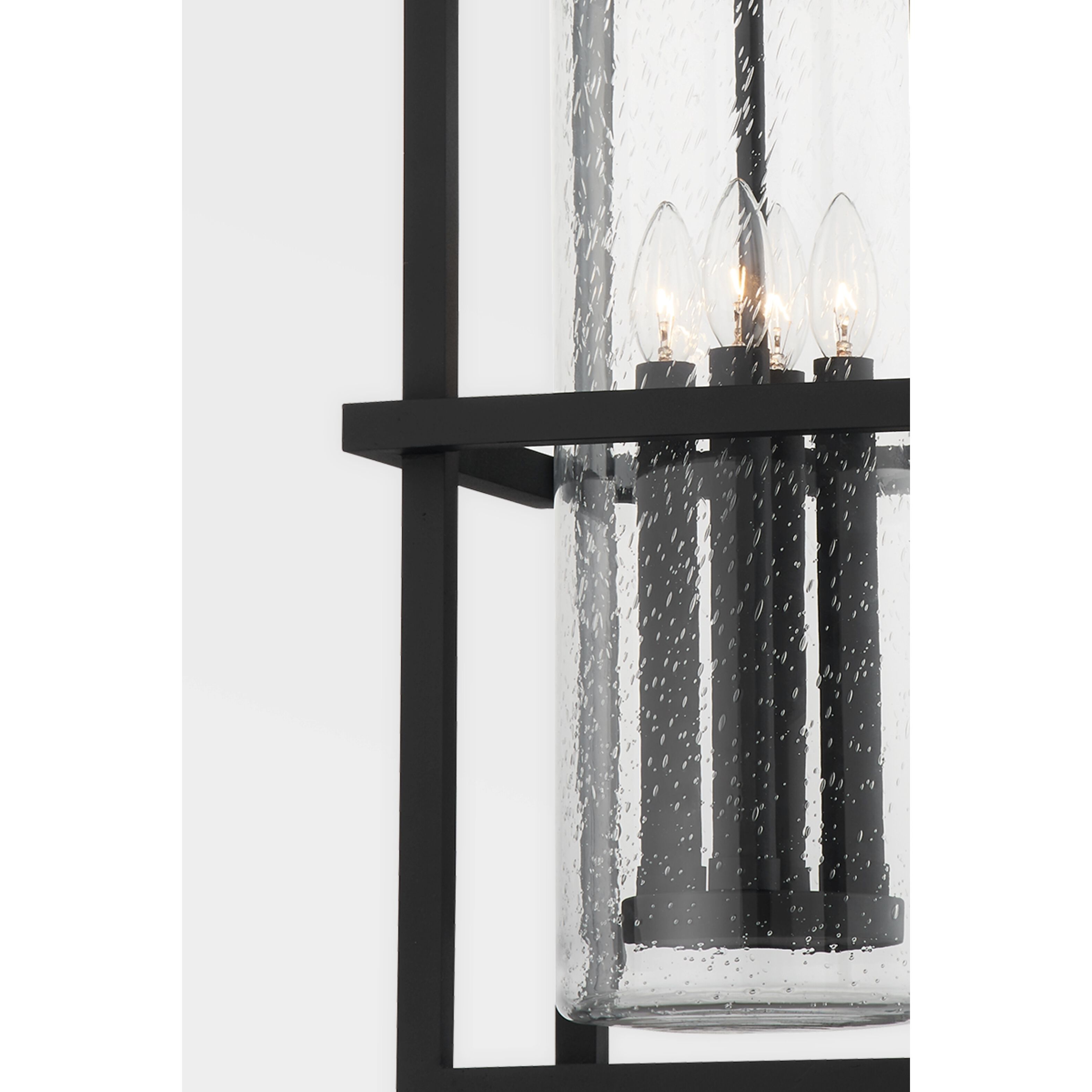 Carlo 4 Light 11 inch Textured Black Outdoor Pendant