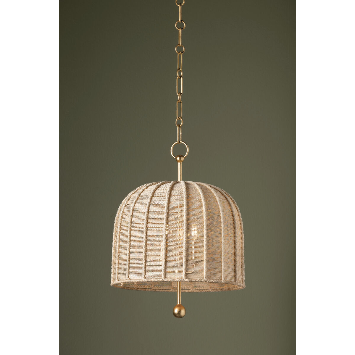 Lonnie 3 Light 15.25 inch Vintage Gold Leaf Pendant Ceiling Light