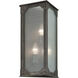 Hoboken 3 Light 19 inch Aged Pewter Outdoor Wall Sconce