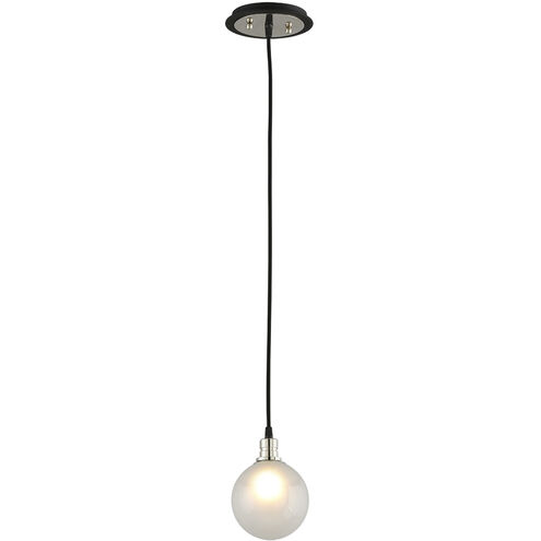 Andromeda 1 Light 5 inch Carbide Black With Polished Nickel Accents Pendant Ceiling Light