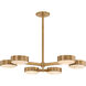 Rory 6 Light 40 inch Patina Brass Semi Flush Ceiling Light