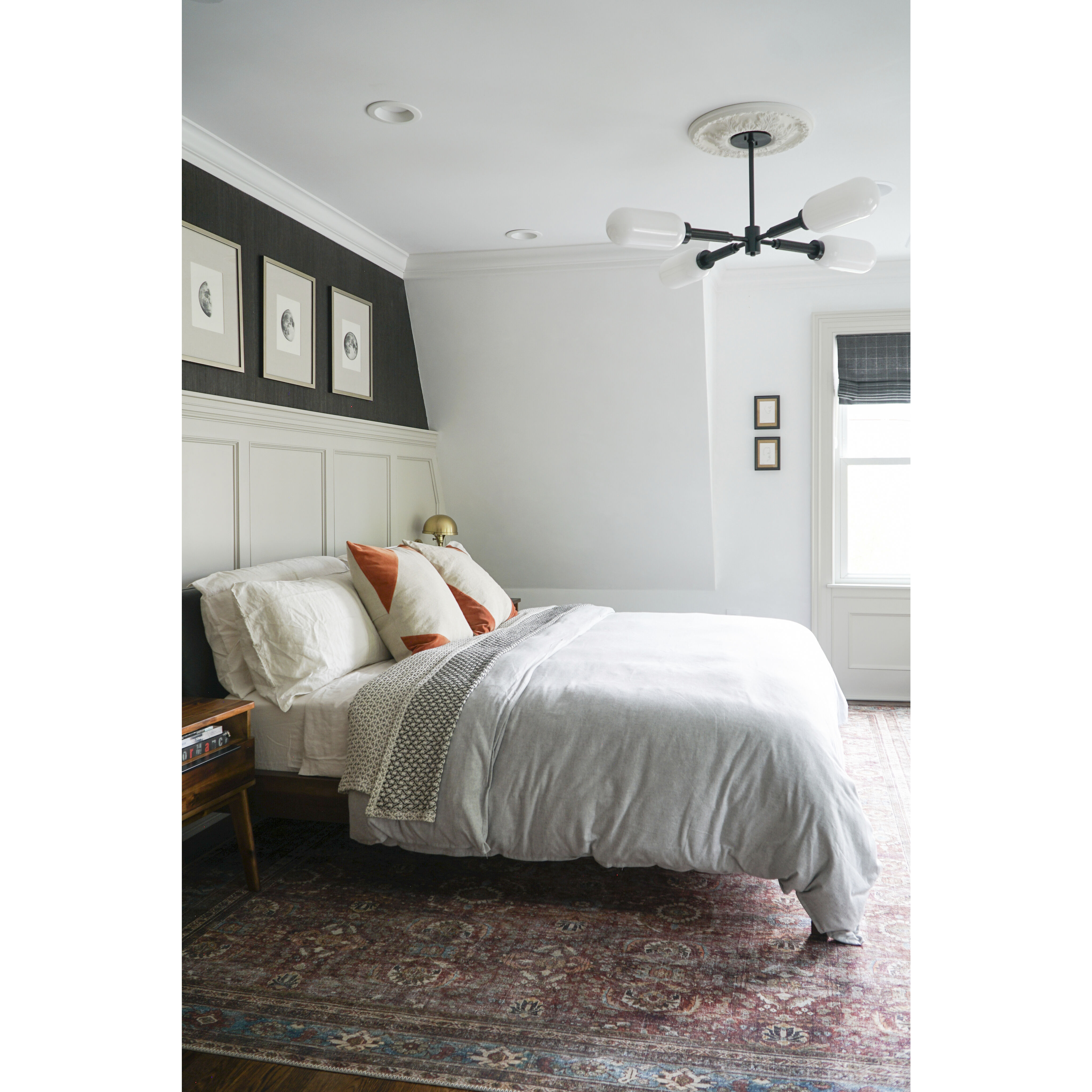 Annex 4 Light 47.5 inch Anodized Black Chandelier Ceiling Light