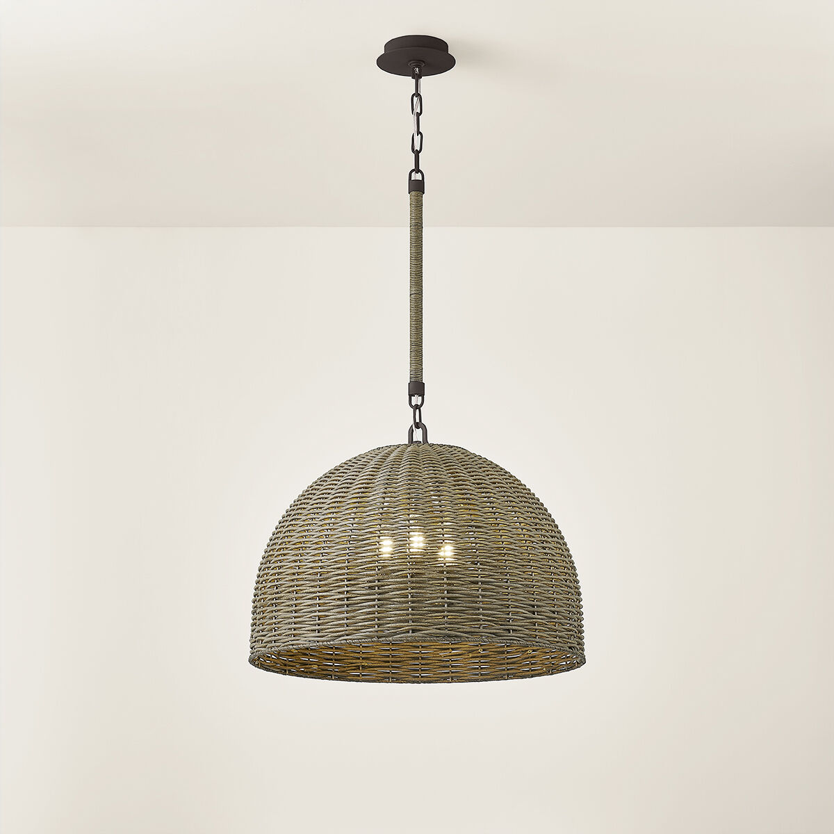 Huxley 3 Light 24 inch Textured Bronze Pendant Ceiling Light