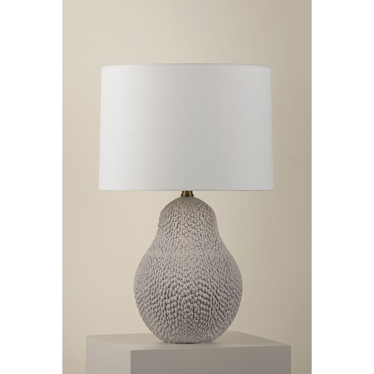 Crater 25.5 inch 60.00 watt Patina Brass/White Gold Table Lamp Portable Light