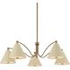 Clive 5 Light 42 inch Patina Brass/Soft Sand Chandelier Ceiling Light
