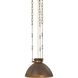 Allston 1 Light 14 inch Patina Brass and Ceramic Molten Umber Pendant Ceiling Light