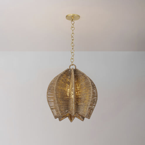 Valatie 1 Light 16.5 inch Vintage Gold Leaf Pendant Ceiling Light