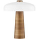 Lush 18.75 inch 15.00 watt Patina Brass Table Lamp Portable Light