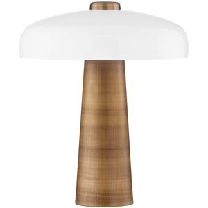Lush 18.75 inch 15.00 watt Patina Brass Table Lamp Portable Light