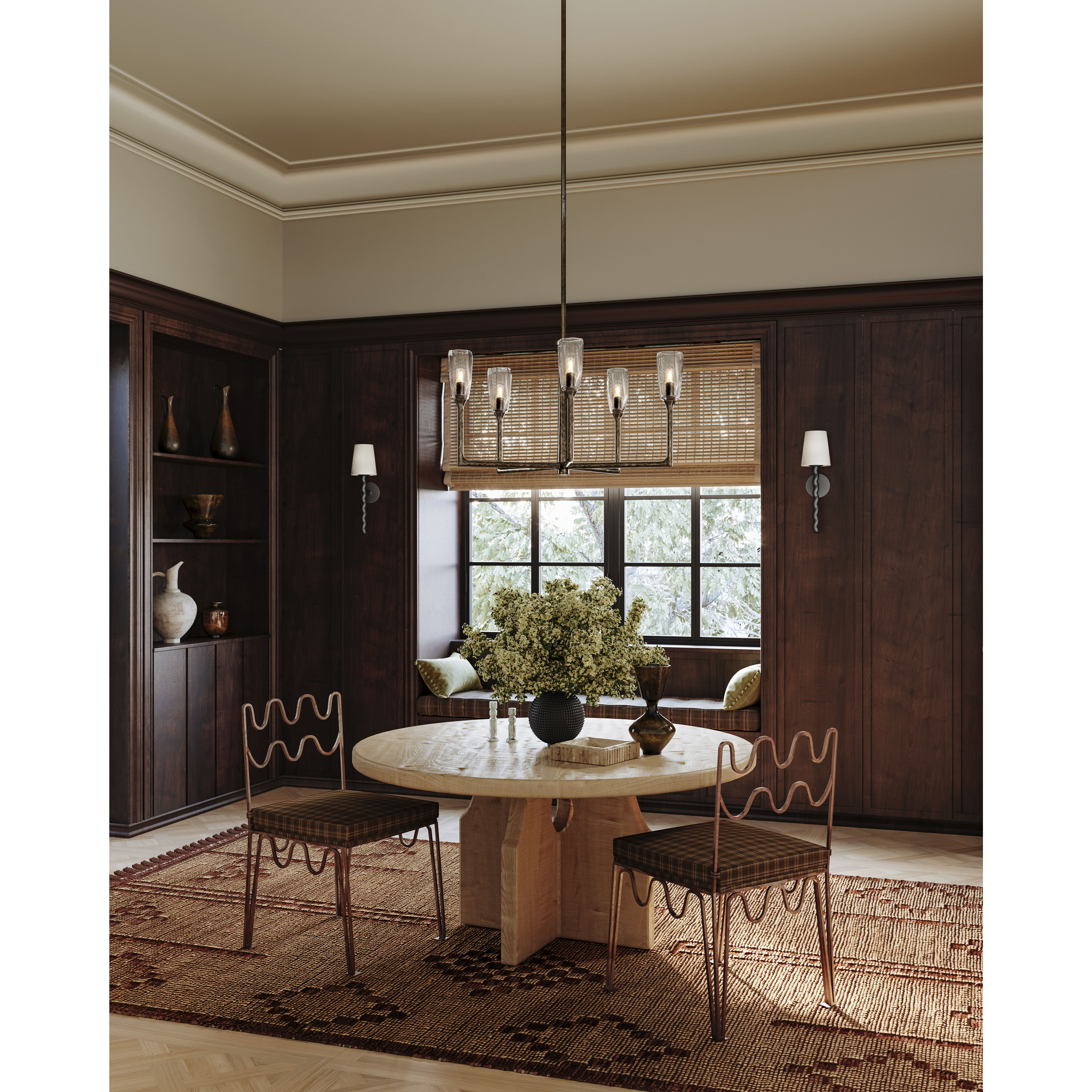 Lyle 6 Light 48 inch Black Patina Gold Chandelier Ceiling Light