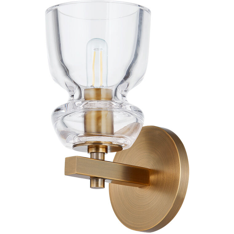 Trey 1 Light 4.75 inch Patina Brass Wall Sconce Wall Light