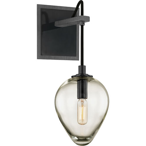 Brixton 1 Light 5.75 inch Graphite and Black Chrome Wall Sconce Wall Light
