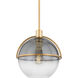 Ivins 1 Light 12 inch Patina Brass Outdoor Pendant