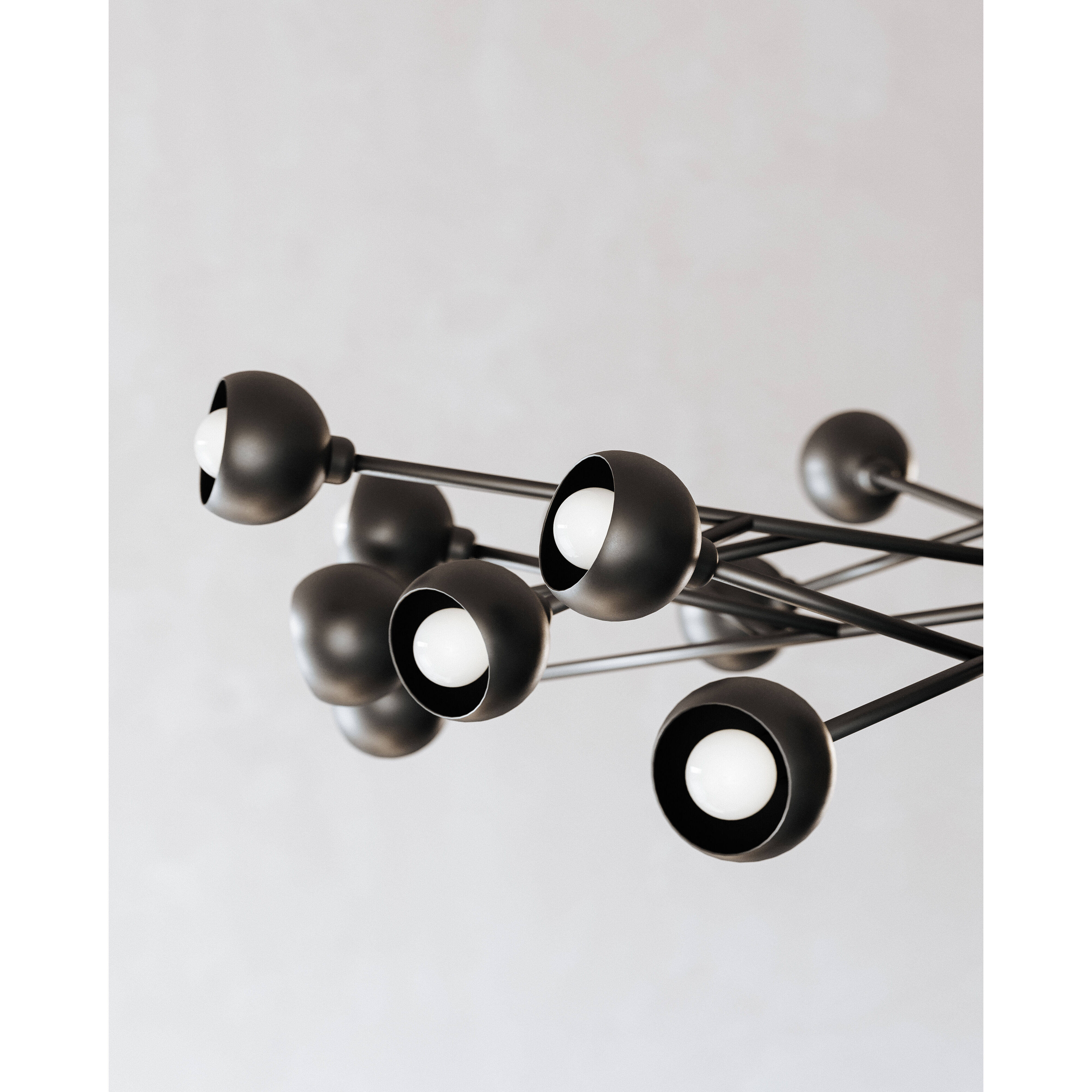 Colt 24 Light 55 inch Soft Black Chandelier Ceiling Light