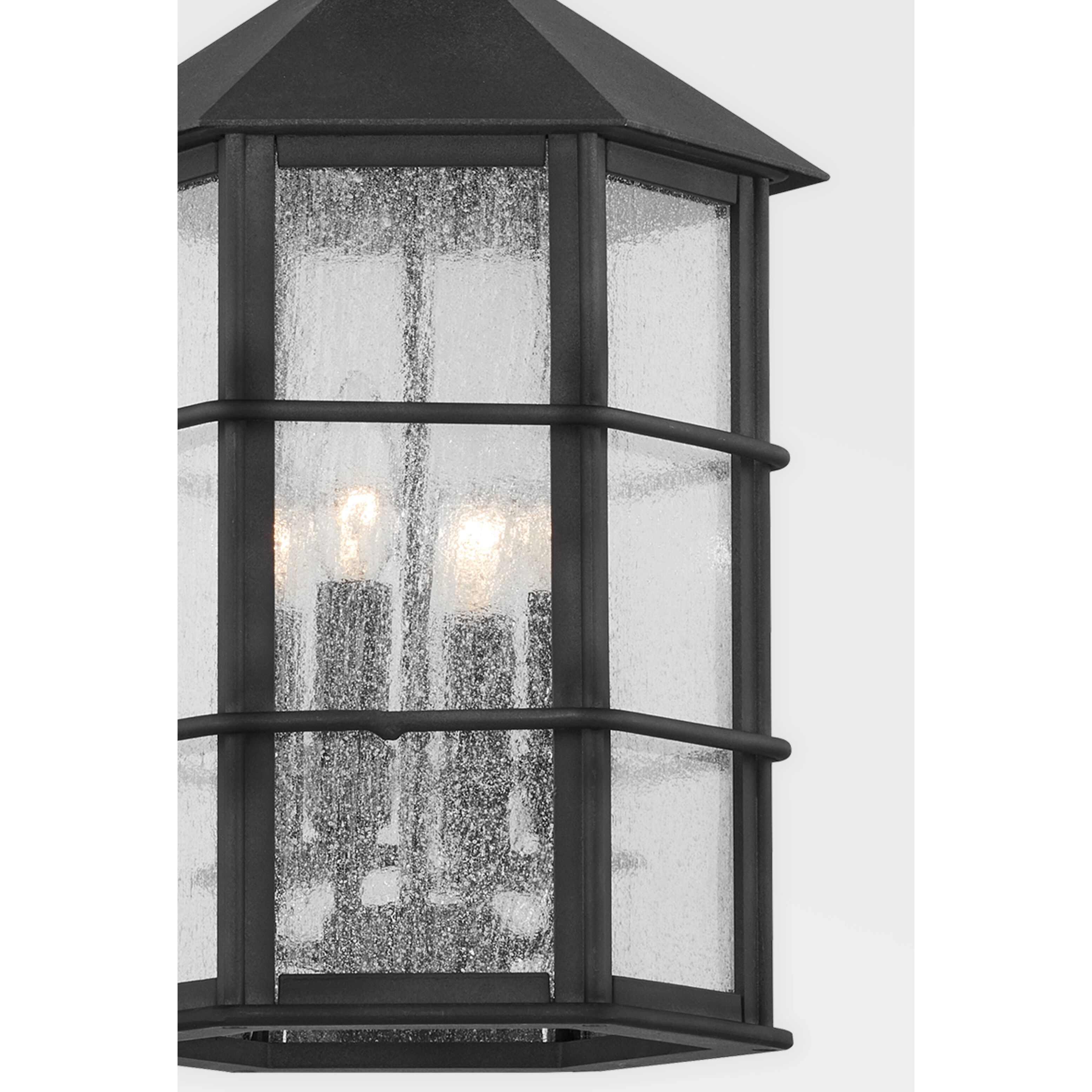 Lake County 4 Light 12 inch French Iron Outdoor Pendant