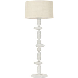 Cullen 63.5 inch 25.00 watt Vintage Gold Leaf/Ceramic Gypsum Clay Floor Lamp Portable Light