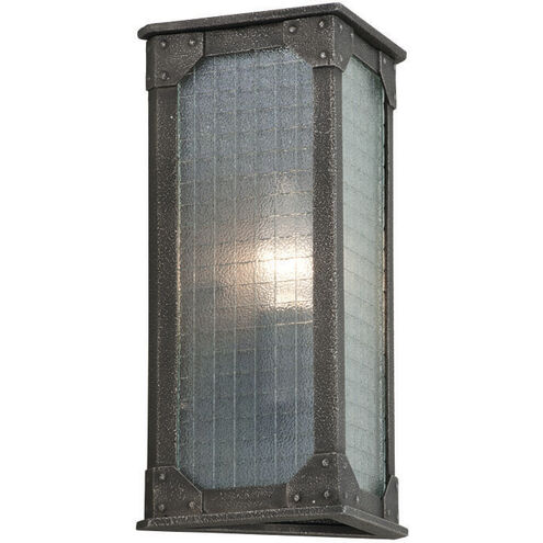 Hoboken 1 Light 12 inch Aged Pewter Outdoor Wall Sconce