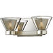 Wink LED 12.5 inch Silver Leaf Bath And Vanity Wall Light, Clear Glass