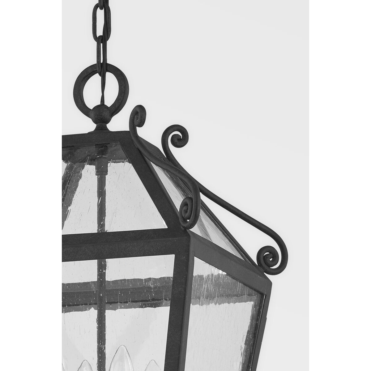 Santa Barbara County 4 Light 15 inch French Iron Outdoor Lantern