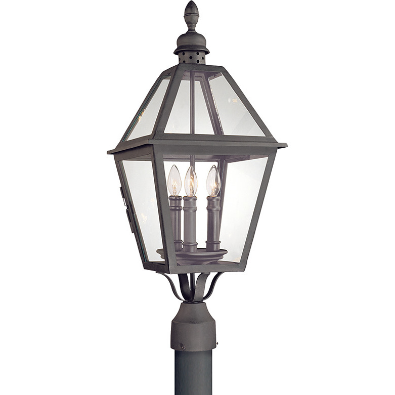 Townsend 3 Light 27 inch Textured Black Post Lantern