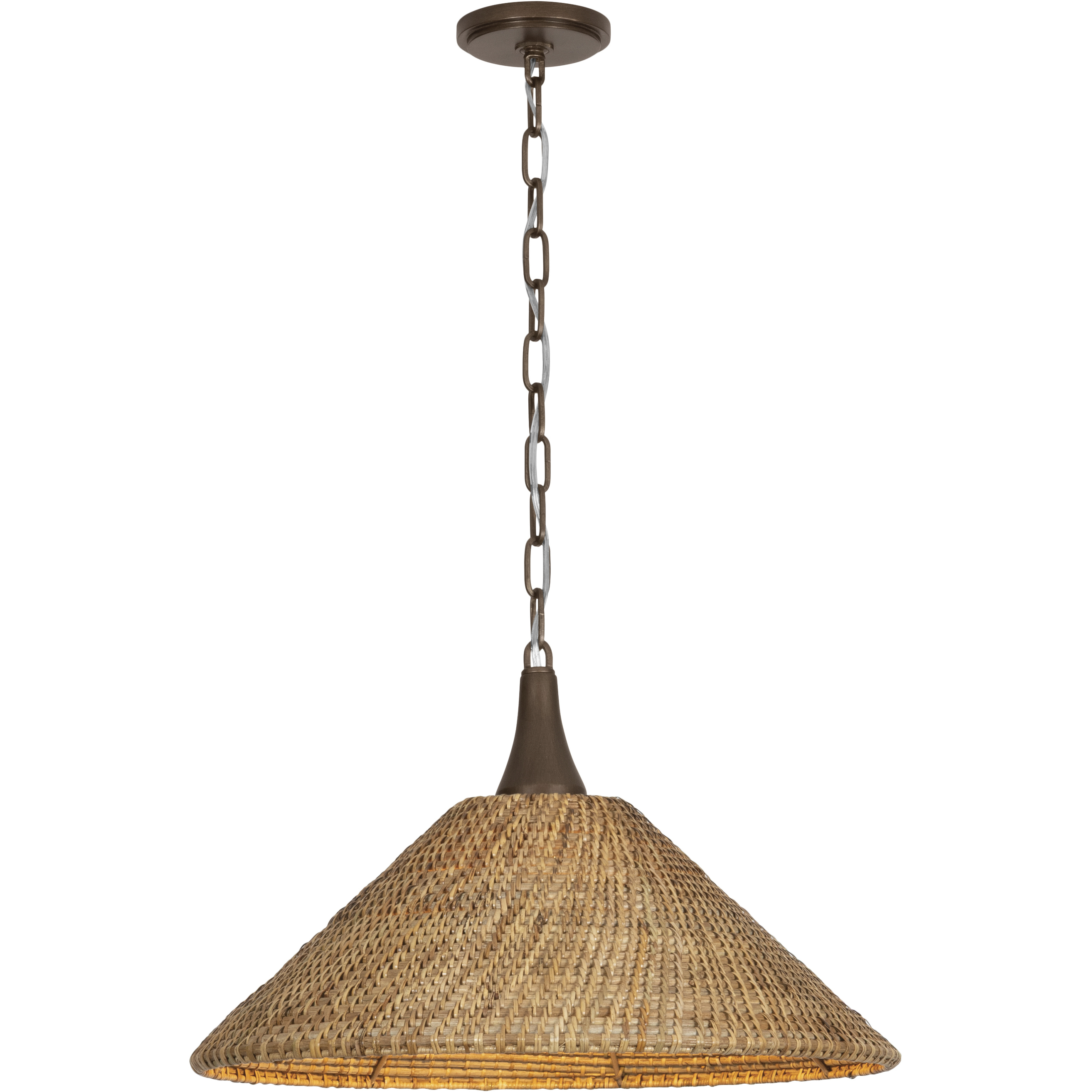 Kenzo 1 Light 21 inch Bronze Leaf Pendant Ceiling Light