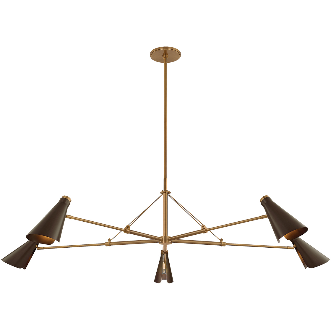 Andersen 5 Light 69.25 inch Patina Brass/Bronze Chandelier Ceiling Light