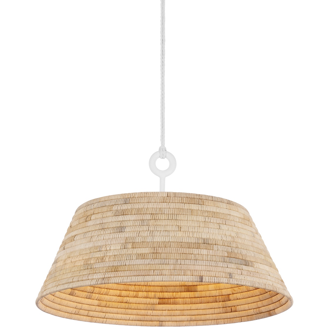 Sequoia 1 Light 36 inch Gesso White Pendant Ceiling Light